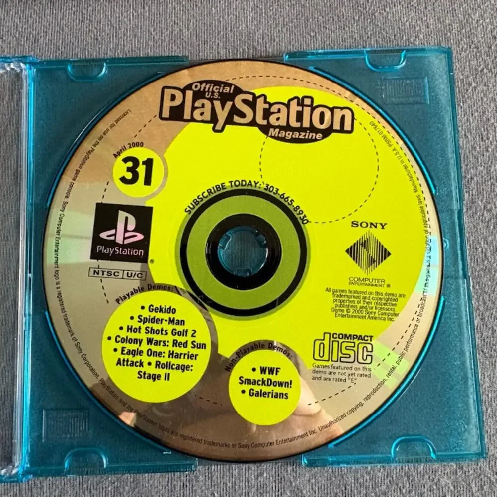 Playstation Magazine Demo 4 Disc Lot Issues 31 32 33 34 2000